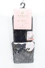 画像1: m petit by misako / ECAMHSNIレースレーシー 23-25cm ブラック H-26-04-27-1017-LO-ZA-YZ-ZH (1)