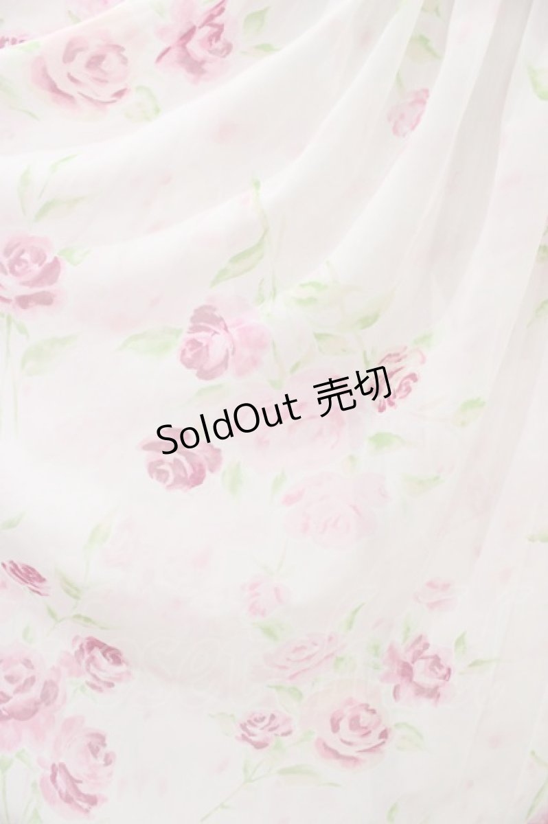 画像3: JESUS DIAMANTE / スモッキングパフマキシワンピース 38 ぼかし薔薇 H-26-04-27-1022-JE-OP-YZ-ZH (3)