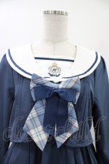 画像3: Amavel / School Check Setup風セーラーワンピース Free ブルー H-26-04-27-1024-CA-OP-NS-ZH (3)