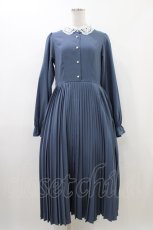 画像1: m petit by misako / AM*レースエリプリーツワンピース L ブルー H-26-04-27-1026-LO-OP-YZ-ZH (1)