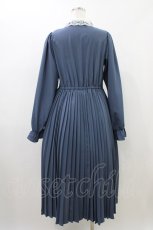 画像2: m petit by misako / AM*レースエリプリーツワンピース L ブルー H-26-04-27-1026-LO-OP-YZ-ZH (2)