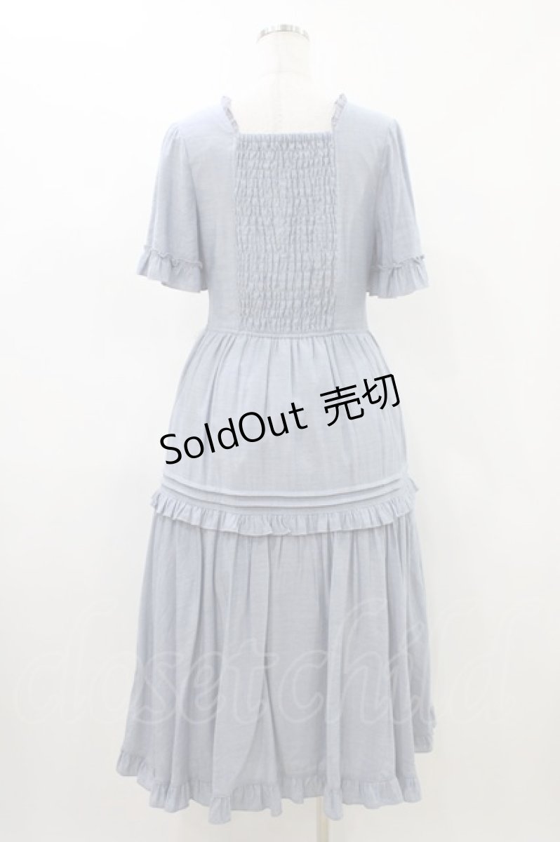 画像2: axes femme / シャンブレーロングワンピース M ブルー H-26-04-27-1027-AX-OP-NS-ZH (2)