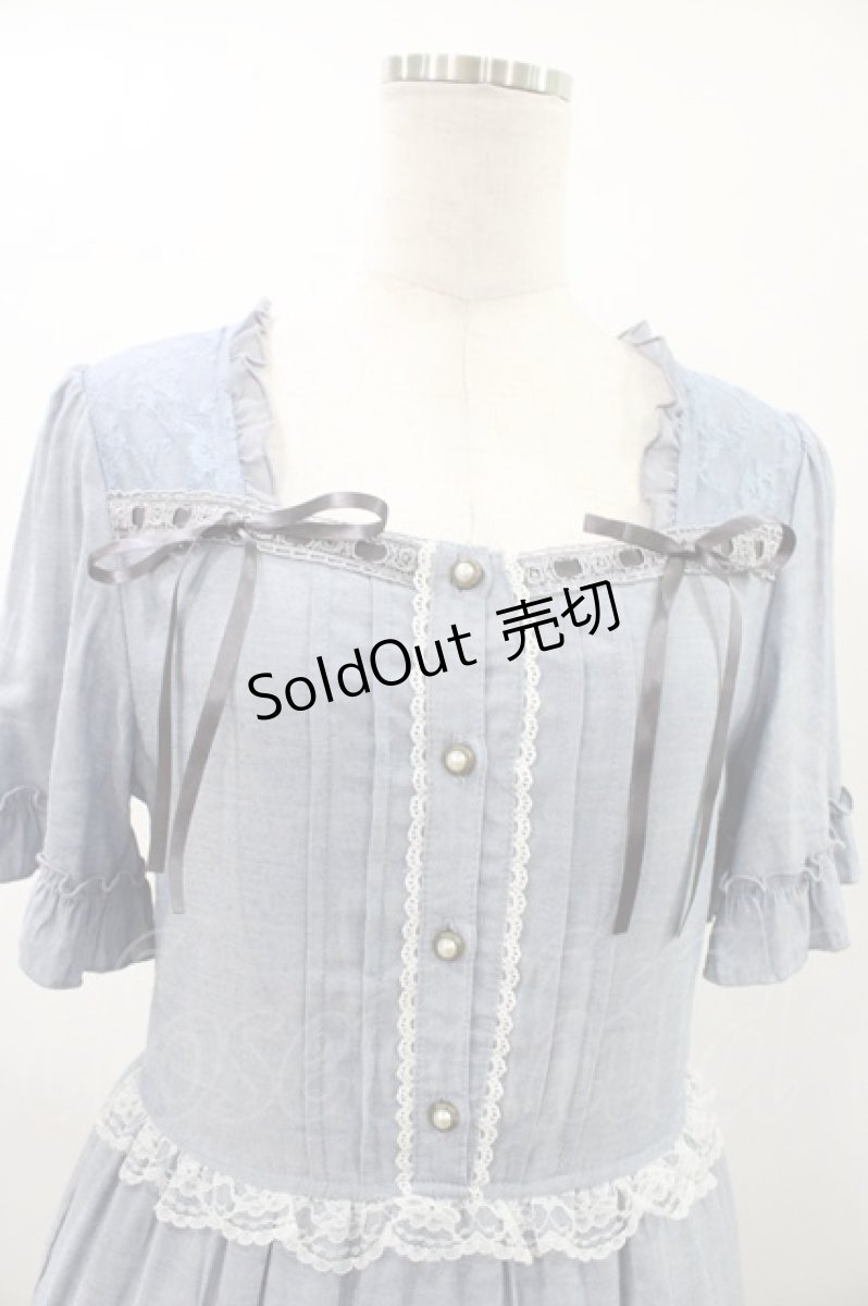 画像3: axes femme / シャンブレーロングワンピース M ブルー H-26-04-27-1027-AX-OP-NS-ZH (3)