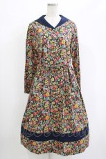 画像1: Jane Marple / Heirloomヴィンテージマリンカラードレス M ネイビー H-26-04-27-006-JM-OP-KB-ZH (1)