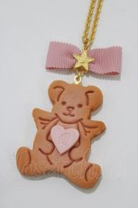 画像1: Q-pot. / さくらのテディベアクッキーネックレス   H-26-04-27-062-QP-AC-KB-ZH (1)