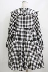 画像3: Candy Stripper / TINY RIBBON CHECK DRESS  オフホワイト×ブラック H-26-04-27-001-PU-OP-KB-ZH (3)
