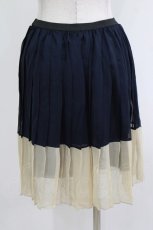 画像3: MARBLE / 配色ペチコート  ネイビー×アイボリー H-26-04-27-010-GO-SK-KB-ZH (3)