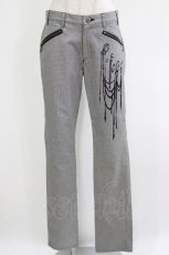 画像1: BPN FOR MEN / チャームプリント千鳥チェックパンツ M ブラック H-26-04-27-012-GO-PA-KB-ZH (1)