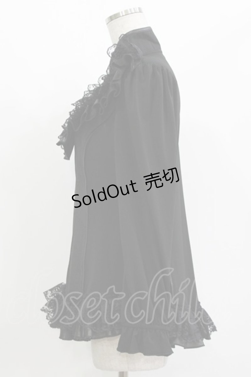 画像2: Qutie Frash / チャイナパフカットソー FREE 黒 H-26-04-27-016-QU-TO-AK-ZH (2)