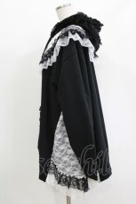 画像2: HANGRY&ANGRY / H&A CAT LACE EARS DRESS PARKA  黒×白 H-26-04-27-017-HN-TO-AK-ZH (2)