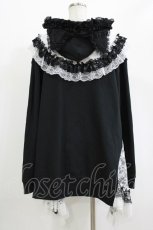 画像3: HANGRY&ANGRY / H&A CAT LACE EARS DRESS PARKA  黒×白 H-26-04-27-017-HN-TO-AK-ZH (3)