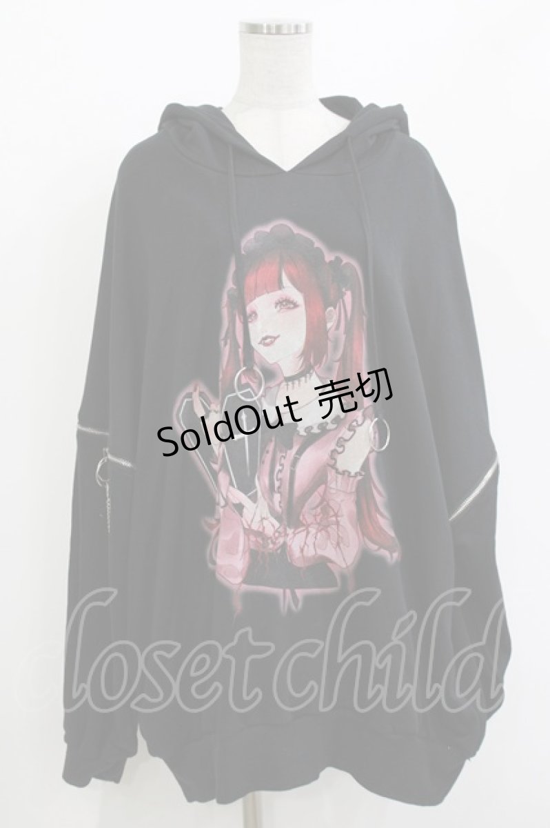 画像1: REFLEM / 椎名ひかりコラボドロップショルダーパーカー FREE 黒 H-26-04-27-021-PU-TO-AK-ZH (1)