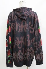 画像3: NieR Clothing / 総柄プルパーカー  黒×茶×苺 H-26-04-27-023-PU-TO-KB-ZH (3)