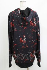 画像3: NieR Clothing / 総柄ZIPパーカー  黒×赤 H-26-04-27-024-PU-TO-KB-ZH (3)