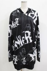画像1: NieR Clothing / 総柄ZIPパーカー  黒×白/ミケロゴ H-26-04-27-026-PU-TO-KB-ZH (1)