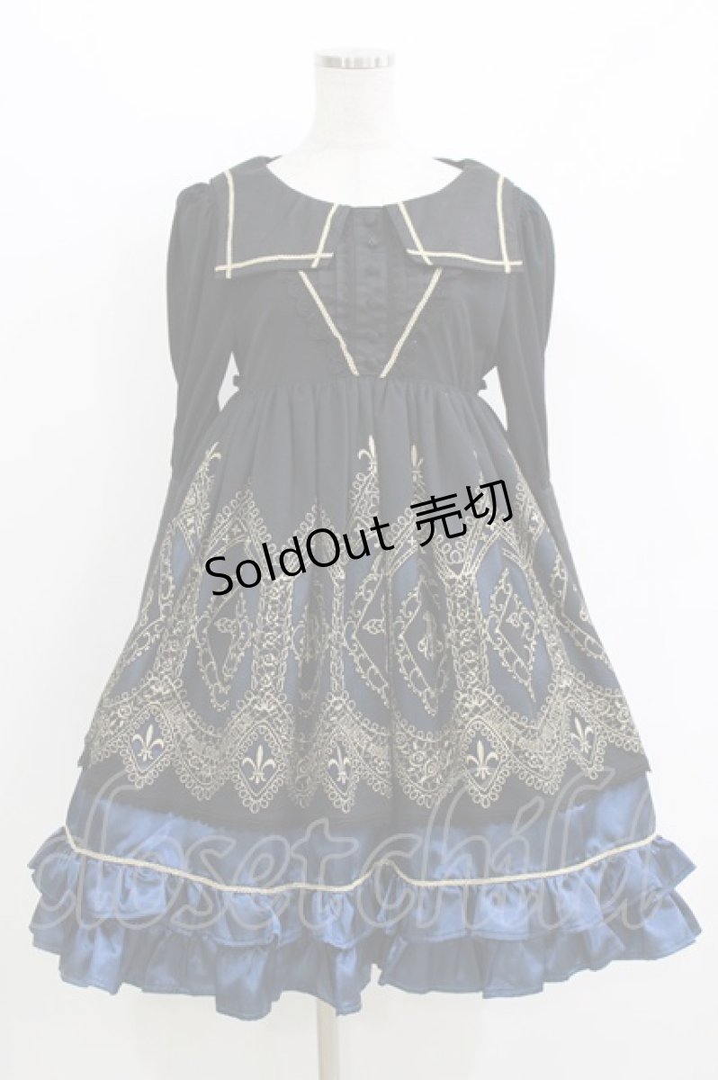 画像1: ALICE and the PIRATES / A/Pオパール聖歌隊ワンピース Free ブラック/ブルー H-26-04-28-001-PA-OP-NS-ZH (1)