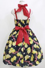 画像3: axes femme kawaii / ストライプレモン柄ジャンスカ M ネイビー H-26-04-28-003-AX-OP-NS-ZH (3)