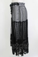 画像2: axes femme / ストライプ柄透かしパンツ M ブラック H-26-04-28-033-AX-PA-NS-ZH (2)