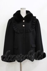 画像1: majoretty / フリルコート 3L ブラック H-26-04-28-036-GO-CO-NS-ZH (1)