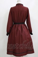 画像3: axes femme / タイ付ワンピース Free ワイン H-26-04-28-004-AX-OP-NS-ZH (3)