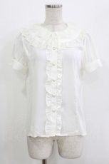 画像1: Ank Rouge / レース襟ブラウス M オフ H-26-04-28-039-CA-BL-NS-ZH (1)