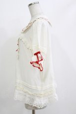 画像2: 包子猪lolita（海外ロリータブランド） / いちご刺繍ブラウス XL アイボリー H-26-04-28-041-PU-BL-NS-ZH (2)