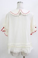 画像3: 包子猪lolita（海外ロリータブランド） / いちご刺繍ブラウス XL アイボリー H-26-04-28-041-PU-BL-NS-ZH (3)
