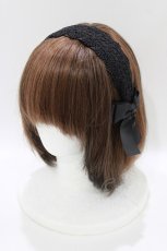 画像1: m petit by misako / AMレースカチューシャ  ブラック H-26-04-28-069-LO-AC-NS-ZH (1)