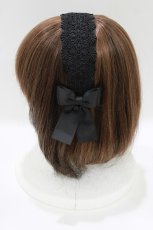 画像2: m petit by misako / AMレースカチューシャ  ブラック H-26-04-28-069-LO-AC-NS-ZH (2)