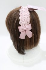 画像2: m petit by misako / AMレースカチューシャ  ピンク H-26-04-28-071-LO-AC-NS-ZH (2)