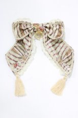 画像2: BABY,THE STARS SHINE BRIGHT / Julietのためのソネット〜Romantic Irony入りの恋薬〜バレッタ  Mint green / Rose stripe × Light Ivory lace H-26-04-28-072-BA-AC-NS-ZH (2)