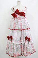 画像1: babyblue（海外ロリータブランド） / ストロベリージャンパースカートセット XL オフ H-26-04-28-007-PU-OP-NS-ZH (1)