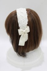 画像2: m petit by misako / AMレースカチューシャ  アイボリー H-26-04-28-074-LO-AC-NS-ZH (2)