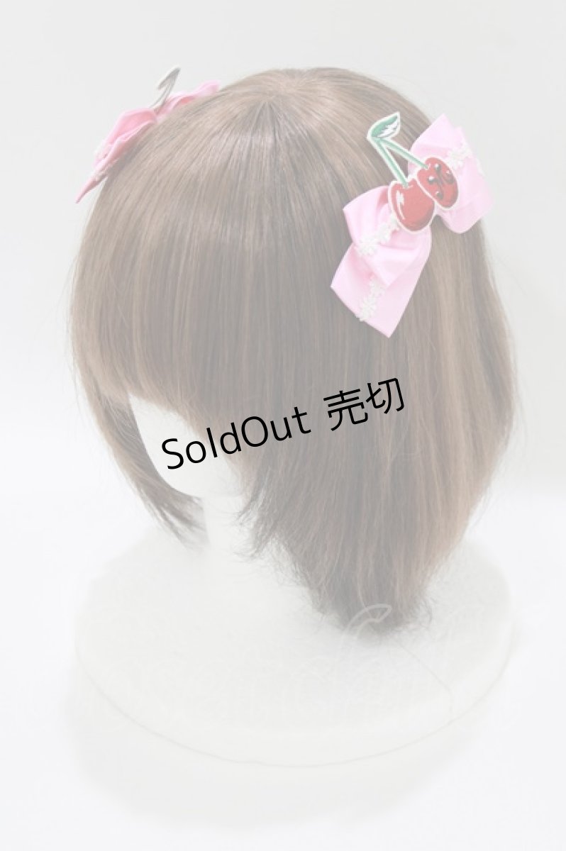 画像1: metamorphose / チェリーワッペンヘアコーム（2個Set）  ピンク H-26-04-28-075-ME-AC-NS-ZH (1)