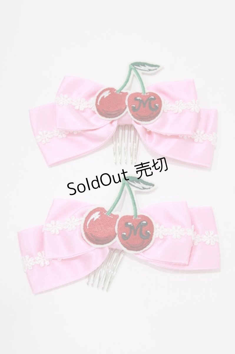 画像2: metamorphose / チェリーワッペンヘアコーム（2個Set）  ピンク H-26-04-28-075-ME-AC-NS-ZH (2)