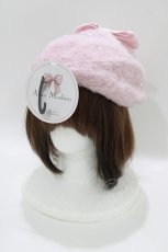 画像1: Alice Mashiro / パールリボンベレー  ピンク H-26-04-28-078-PU-AC-NS-ZH (1)