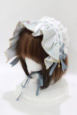 画像1: Lunar Gramo（海外ロリータブランド） / 不思議の国のアリスヘッドドレス L サックス H-26-04-28-080-PU-AC-NS-ZH (1)