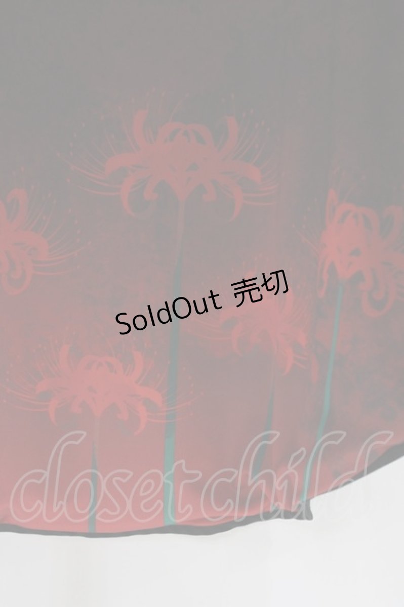 画像3: Spider Lily / フィッシュテールスカート  黒×赤/彼岸花 H-26-04-29-033-GO-SK-AK-ZH (3)