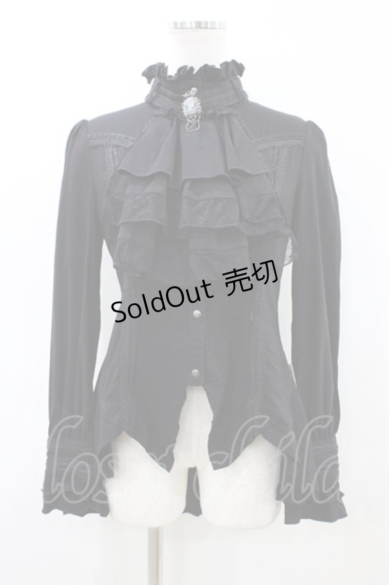 画像1: Rozen Kavalier / ジャボ付きブラウス  黒 H-26-04-29-035-OO-BL-AK-ZH (1)