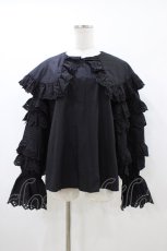 画像1: Candy Stripper / IN A DREAM LACYブラウス  ブラック H-26-04-29-038-PU-BL-KB-ZH (1)