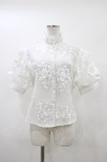 画像1: Triple fortune / 刺繍ブラウス(半袖) L 白 H-26-04-29-042-EL-BL-AK-ZH (1)
