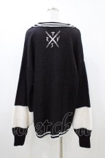 画像2: TRAVAS TOKYO / チェシャ猫ニットプルオーバー  黒 H-26-04-29-048-PU-TO-AK-ZH (2)