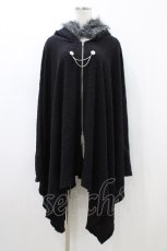 画像1: Deorart / フード付きZIPポンチョ F 黒 H-26-04-29-053-PU-CO-AK-ZH (1)