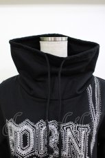 画像4: ALGONQUINS / ギャザーハイネックカットソー  ブラック H-26-04-29-1028-AL-TO-KB-ZH (4)