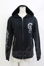 画像1: Sixh / プリントZIPパーカー  ブラック H-26-04-29-1029-HN-TO-KB-ZH (1)