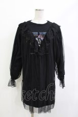 画像1: jouetie / ドッキングチュールロックワンピース  ブラック H-26-04-29-1033-EL-OP-KB-ZH (1)