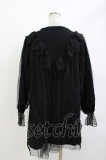 画像2: jouetie / ドッキングチュールロックワンピース  ブラック H-26-04-29-1033-EL-OP-KB-ZH (2)