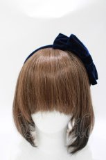 画像3: Jane Marple / ベルベットリボンカチューシャ  ネイビー H-26-04-29-1001-JM-AC-KB-ZH (3)
