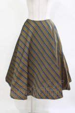 画像1: Jane Marple / Regimental stripe circular skirt M ocher H-26-04-29-1009-JM-SK-AK-ZH (1)