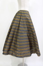 画像2: Jane Marple / Regimental stripe circular skirt M ocher H-26-04-29-1009-JM-SK-AK-ZH (2)